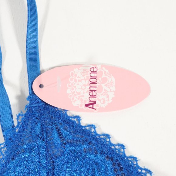 NWT Anemone Unlined Bralette in Bright Blue - Picture 2 of 10